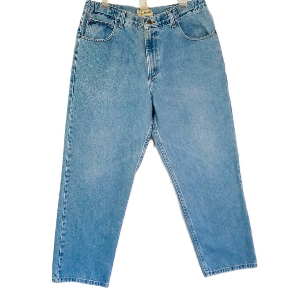L.L.Bean Men's Vintage Medium Wash Western Blue Jeans 36W X 30L